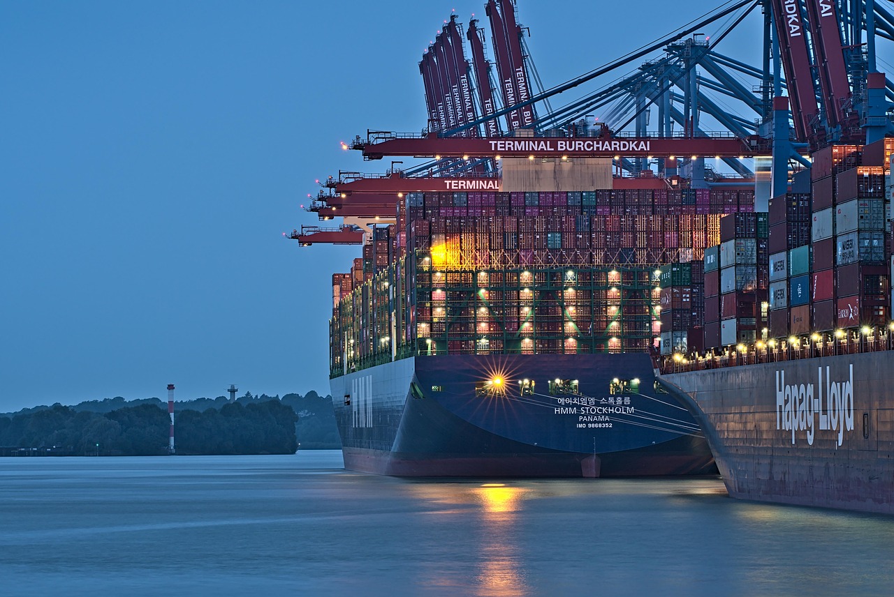 port, ship, water, sea, crane, freight, export, nature, import, charge, logistics, container